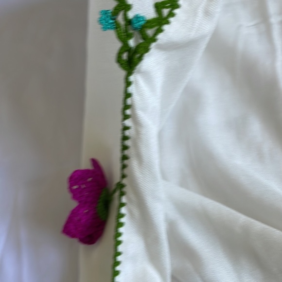 Hand Crafted Boho Festival Floral and Crochet Tassel Swimsuit Cover - Picture 12 of 12